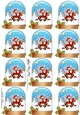Christmas Rudolph Snow Globe Gift Tags