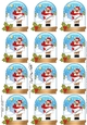 Christmas Rudolph Snow Globe Gift Tags