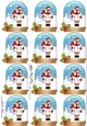 Christmas Rudolph Snow Globe Gift Tags