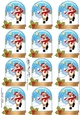 Christmas Rudolph Snow Globe Gift Tags