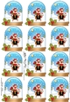 Christmas Rudolph Snow Globe Gift Tags
