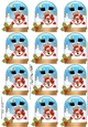 Christmas Rudolph Snow Globe Gift Tags