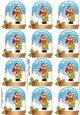 Christmas Rudolph Snow Globe Gift Tags