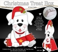 3D Christmas Treat Box Gift Set Mini Kit - Little White Labrador Dog