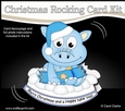 3D Shaped Rocking Christmas Card Mini Kit - Cute Little Damen Dino