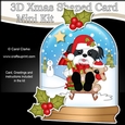 3D Shaped Christmas Snow Globe Card Kit - Little Shih Tzu Dog