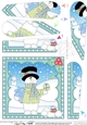 Christmas Snowman Rio Fan Pyramage Topper