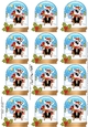 Little Spotty Dog Snow Globe Gift Tags