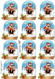 Little Yorkie Dog Snow Globe Gift Tags