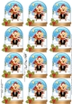 Little Golden Labrador Dog Snow Globe Gift Tags