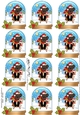 Little Chocolate Labrador Dog Snow Globe Gift Tags