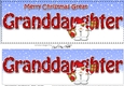Large DL Merry Christmas GREAT GRANDDAUGHTER 3D decoupage with Snowball Sam