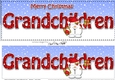 Large DL Merry Christmas GRANDCHILDREN 3D decoupage with Snowball Sam