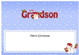 Large DL Merry Christmas GREAT GRANDSON insert with Snowball Sam