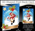 Christmas 3D Shaped No-Hole Fold Back Mini Kit - Rudolph is having a Snowball Fight