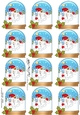 Christmas Snowball Sam Snow Globe Gift Tags