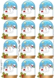 Christmas Snowball Sam Snow Globe Gift Tags