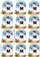 Christmas Snowball Sam Snow Globe Gift Tags