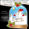 3D Shaped Christmas Snow Globe Card Kit - Snowball Sam