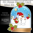 3D Shaped Christmas Snow Globe Card Kit - Snowball Sam