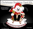 3D Shaped Rocking Christmas Card Mini Kit - Little Bichon Frise Dog