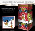 3D Large Christmas Cracker Box -  Snowman Rio is Clearing the Snow