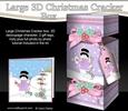 3D Large Christmas Cracker Box -  Snowman Rio is Clearing the Snow