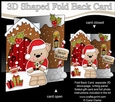 3D Shaped No-Hole Fold Back Christmas Card Mini Kit - Livvy Bear has Mistletoe
