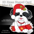 3D Shaped Christmas Card Kit - Little Shih Tzu Dog