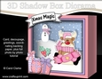 3D Christmas Diorama Shadow Box Card Mini Kit - Rudolph has an Xmas Cracker