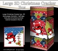 3D Large Christmas Cracker Box - Pip Penguin is Skating