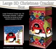 3D Large Christmas Cracker Box -  Pip Penguin has an Xmas Star