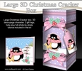 3D Large Christmas Cracker Box -  Pip Penguin has an Xmas Star