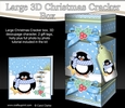 3D Large Christmas Cracker Box -  Pip Penguin has an Xmas Star