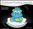 3D Shaped Rocking Christmas Card Mini Kit - Cute Little Dino