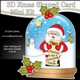 3D Shaped Christmas Snow Globe Card Kit - Santa is Checking his List!