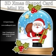 3D Shaped Christmas Snow Globe Card Kit - Santa has lots of Presents