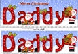 Large DL Merry Christmas DADDY with Santa 3D decoupage