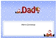 Large DL Merry Christmas DAD with Santa insert