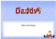 Large DL Merry Christmas DADDY with Santa insert