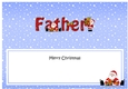 Large DL Merry Christmas FATHER with Santa insert