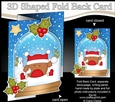 Christmas 3D Shaped No-Hole Fold Back Mini Kit - Bobbin Robin is Snowballing