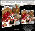 3D Shaped No-Hole Fold Back Christmas Card Kit - Little Boxer Dog