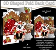 3D Shaped No-Hole Fold Back Christmas Card Kit - Little Spotty Dog