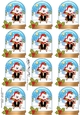 Little Bichon Frise Dog Snow Globe Gift Tags