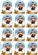 Little St Bernard Dog Snow Globe Gift Tags