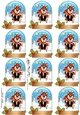 Little Husky Dog Snow Globe Gift Tags