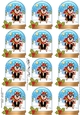 Little Husky Dog Snow Globe Gift Tags