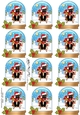 Little Cavachon Dog Snow Globe Gift Tags
