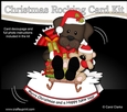 3D Shaped Rocking Christmas Card Mini Kit - Little Chocolate Labrador Dog